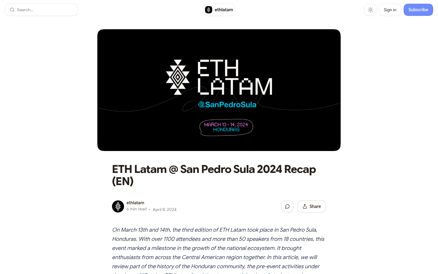 ETHLatam San Pedro Sula 2024